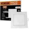 PAINEL LED QUADRADO EMBUTIR 6 WATTS 6500K - 3
