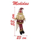 Ver imagem 2 de Boneco de Natal Papai Noel Sentado Perna Mole em Tecido