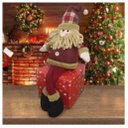 Ver imagem 3 de Boneco de Natal Papai Noel Sentado Perna Mole em Tecido