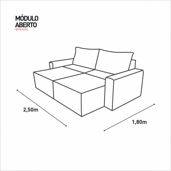 Sofá Retrátil e Reclinável 4 Lugares Top Villa Mobi Veludo Cacau - 6