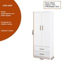 Ver imagem 4 de Jogo de Quarto Infantil Theo 2 Portas MDP 73cm Branco Theo Móveis