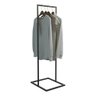 Kit 02 Peças Arara Industrial Preta Quarto Elegante Moderno Technox Preto - 3
