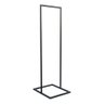 Kit 02 Peças Arara Industrial Preta Quarto Elegante Moderno Technox Preto - 5