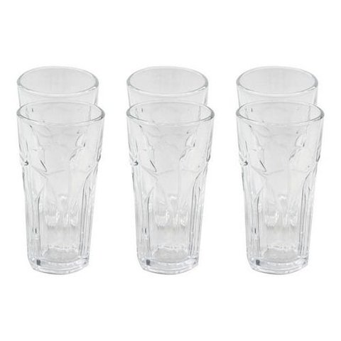 Jogo 6 Copos Água Suco Vidro Conjunto 350ml 14 X 7,5:Branco