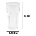Ver imagem 2 de Jogo 6 Copos Água Suco Vidro Conjunto 350ml 14 X 7,5:Branco