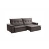 Sofá Retrátil e Reclinável 3 Lugares Top Villa Mobi Veludo Tabaco - 5