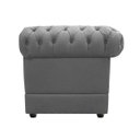 Ver imagem 3 de Kit Poltrona e Namoradeira Chesterfield Ana Suede Cinza
