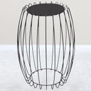 Ver imagem 2 de Mesa Apoio Lateral 43 Cm Tampo Vidro Preto Base Metal Preto Nacc
