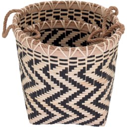 CESTA BAMBU PRETO 2PÇ - 5