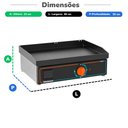 Ver imagem 5 de Chapa Bifeteira Profissional Deguste Luxo 6,35mm Elétrica 65cm CE65N New 220V - Venâncio 78422