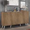 Ver imagem 3 de Aparador Buffet 4 Portas Retrô Veneza Multimóveis V3556 Rustic/Branco