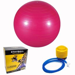 Bola de Pilates Yoga Funcional Lorben com Bomba Suporta até 150 Kg Rosa - 3