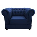 Ver imagem 6 de Kit Poltrona e Namoradeira Chesterfield Ana Suede Azul Marinho