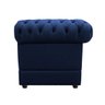 Kit Poltrona e Namoradeira Chesterfield Ana Suede Azul Marinho - 3