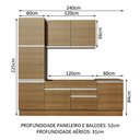 Ver imagem 5 de Armário de Cozinha Completa 240cm Rustic Bari Madesa 01
