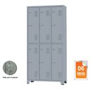 Ver imagem 1 de Roupeiro de Aço c/ 06 Portas Grandes – 1,96×0,93×0,36m – CZ/CZ – AMAPA – 10125
