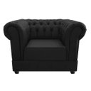 Ver imagem 6 de Kit Poltrona e Namoradeira Chesterfield Ana Suede Preto - Doce Sonho Móveis