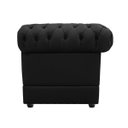 Ver imagem 3 de Kit Poltrona e Namoradeira Chesterfield Ana Suede Preto - Doce Sonho Móveis