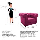 Ver imagem 4 de Kit Poltrona e Namoradeira Chesterfield Ana Suede Pink - Doce Sonho Móveis