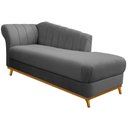 Ver imagem 3 de Kit Diva Recamier Vanessa 140cm Lado Direito e 02 Poltronas Laura Suede Cinza - Amarena Móveis