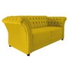 Kit 02 Poltronas e Namoradeira Chesterfield Sofia Corano Amarelo - Doce Sonho Móveis - 3