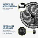Ver imagem 2 de Ventilador de Parede Mondial Super Turbo 8 Pás 140w 40cm Preto e Prata Vtx-40p-8p 220v