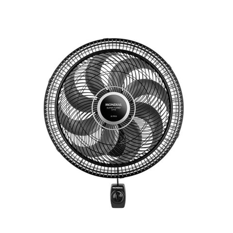Ventilador de Parede Mondial Super Turbo 8 Pás 140w 40cm Preto e Prata Vtx-40p-8p 220v