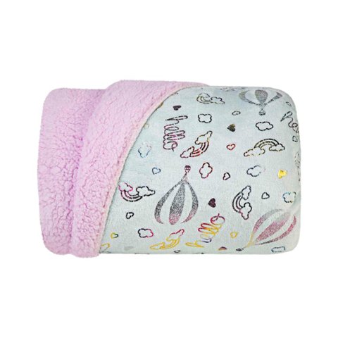 Manta Fleece Dupla Face Solteiro Kids Glam Lepper Roxo 1,60 M x 2,40 M