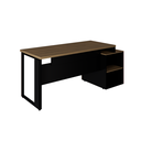 Ver imagem 6 de Mesa Savoia Diretor Dinâmica com Gaveteiro Pé Quadro Macadamia/preto
