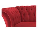 Ver imagem 4 de Namoradeira Chesterfield Sofia Suede Vermelho