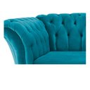 Ver imagem 4 de Poltrona Decorativa Chesterfield Sofia Suede Azul Turquesa - Doce Sonho Móveis