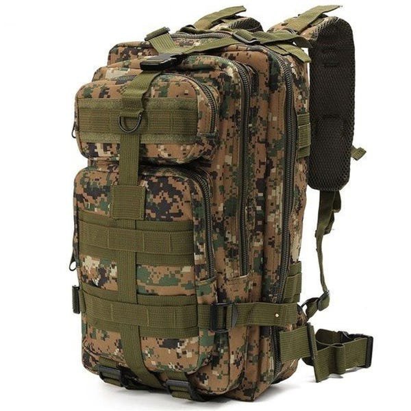 Mochila Multiuso Escolar Militar Tática Cargueira 30 Litros Camping Pesca Verde - 1