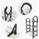 Ver imagem 5 de Sapateira 4 Andares Vertical Organizador Sapato Prateleira até 8 Pares