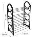Ver imagem 7 de Sapateira 4 Andares Vertical Organizador Sapato Prateleira até 8 Pares
