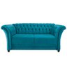 Namoradeira Chesterfield Sofia Suede Azul Turquesa - 2