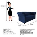 Ver imagem 3 de Namoradeira Chesterfield Sofia Suede Azul Marinho