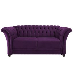 Namoradeira Chesterfield Sofia Suede Roxo - 2