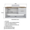 Ver imagem 7 de Gabinete de Banheiro Suspenso 90 cm BA307 com Cuba Artemis Yescasa