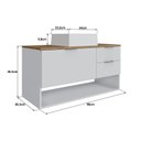Ver imagem 3 de Gabinete de Banheiro Suspenso 90 cm BA307 com Cuba Artemis Yescasa