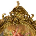 Ver imagem 5 de Quadro Decorativo Clássico com Moldura Entalhada e Óleo sobre Tela 142x45x9cm