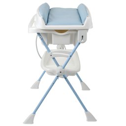 Banheira Burigotto Splash+ com Suporte e Trocador Baby Blue Azul Claro U - 3