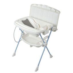 Banheira Burigotto Splash+ com Suporte e Trocador Baby Blue Azul Claro U - 5