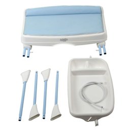 Banheira Burigotto Splash+ com Suporte e Trocador Baby Blue Azul Claro U - 4