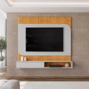 Ver imagem 3 de Painel TV até 65'' Ripado 150cm com Bancada Suspensa Sublime D04 - D'Rossi