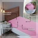 Ver imagem 4 de Lençol Cama Solteiro 100% Algodão com Elástico Percal 300 Fios Hotel Pousada:rosa Bebe