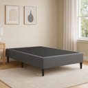 Ver imagem 1 de Caixa Base Box Queen Resistente em Veludo Premium Moderno:cinza