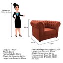 Ver imagem 4 de Kit Poltrona e Namoradeira Chesterfield Ana Suede Terracota - Doce Sonho Móveis