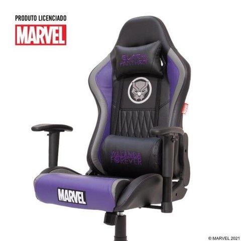 Cadeira Gamer Marvel Pantera Negra Reclinável Gaming Pro
