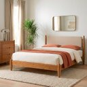 Ver imagem 1 de Cama Casal com Cabeceira Estofada Madeira Maciça Baru CabeCasa MadeiraOriginals Marrom/Cacau