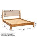 Ver imagem 3 de Cama Casal com Cabeceira Estofada Madeira Maciça Baru CabeCasa MadeiraOriginals Marrom/Cacau